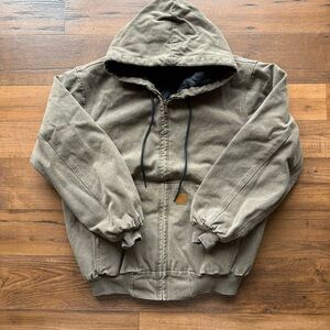Carhartt Jacket Brown Zip Up Large Vintage